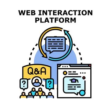 Web interaction platform for online education and coaching Stock Illustration