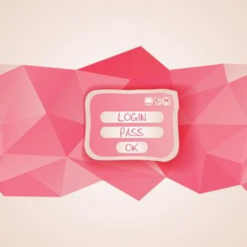 Web interface with button. menu template Stock Illustration