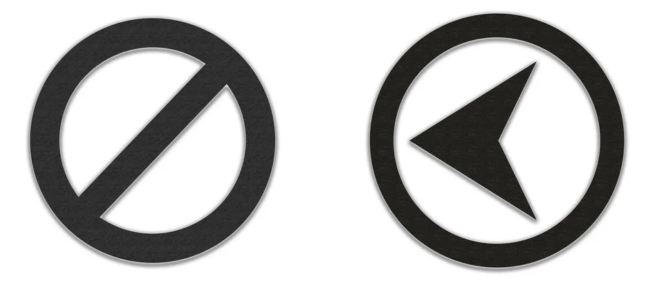 Web Interface Button Symbols on White Background Stock Illustration