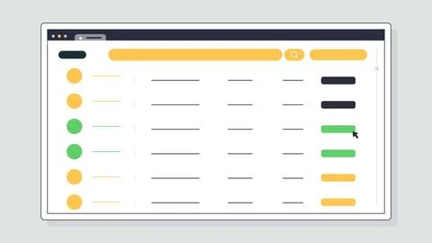 Web interface concept. Webpage design. UI and UX elements for mobile application 库存插图