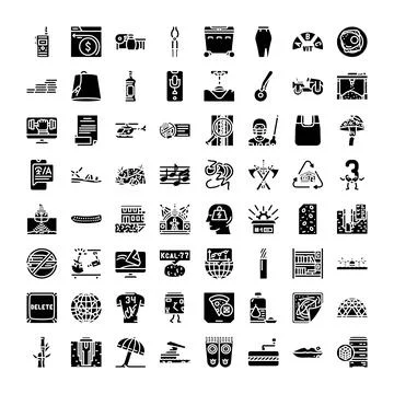 Web interface element collection having many diverse concepts Stock Illustration