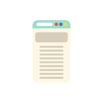 Web interface icon flat vector. Internet address 스톡 일러스트