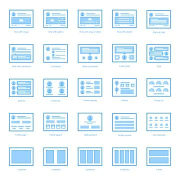 Web Interface Icons Collection Stock Illustration