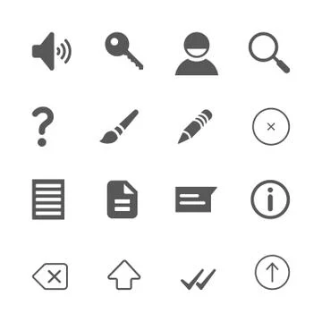 Web Interface icons set. website, internet, page concept - flat isolated , si Stock Illustration