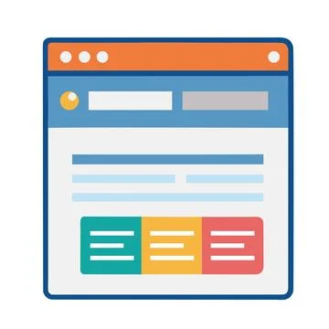 Web interface. Modern internet pages Stock Illustration