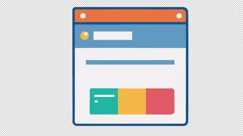 Web interface. Modern web page animation. Cartoon Stock Footage 325973178