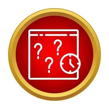 Web interface showing questions with time concept Illustrazione stock