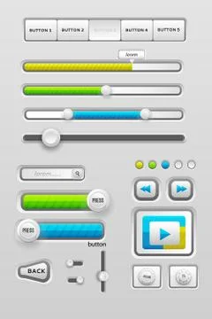 Web interface ui elements. Vector illustration 스톡 일러스트