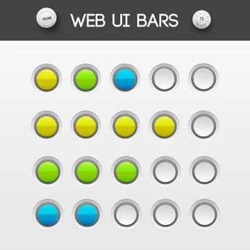 Web interface ui elements. Vector illustration Stock Illustration