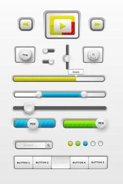 Web interface ui elements. Vector illustration Stock Illustration