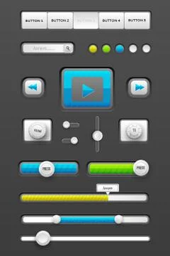 Web interface ui elements. Vector illustration 스톡 일러스트