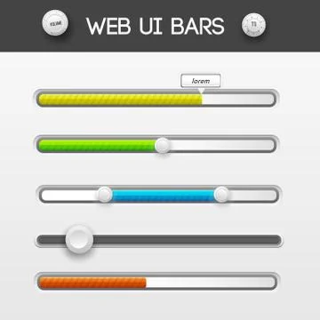 Web interface ui elements. Vector illustration Stock Illustration