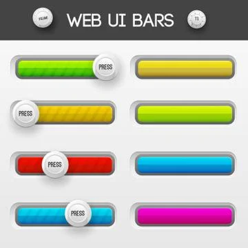 Web interface ui elements. Vector illustration Stock Illustration