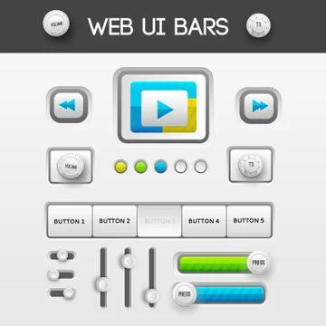 Web interface ui elements. Vector illustration Stock Illustration