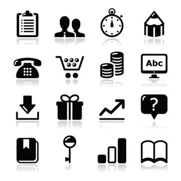 Web internet icons set - vector Stock Illustration