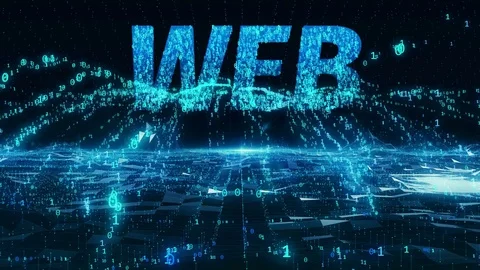 Web internet mobile blue digital concept 4k uhd Stock Footage 72108492