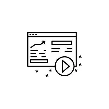 Web job statistics icon. Simple line, outline vector of project management icons Stock Illustration