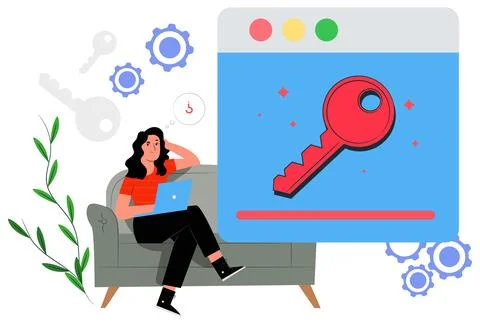 Web Key Concept Illustration Stock Illustration