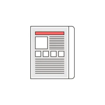 Web Landing Page Vector Outline Icon Illustration Stock Illustration