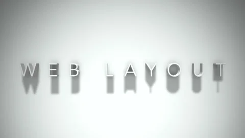Web layout 3D title animation with shadows on a white background Stock Footage 297274911