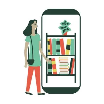 Web library illustration Stock Illustration