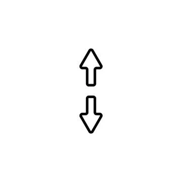 Web line icon. Arrows up and down Stock Illustration