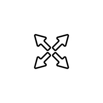 Web line icon. Arrows black on white background Stock Illustration