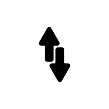 Web line icon. Arrows up-down black on white background Stock Illustration