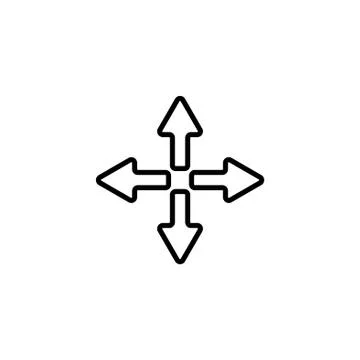Web line icon. Arrows (left, right, up, down) Stock Illustration