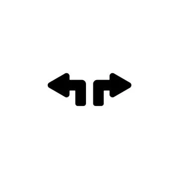 Web line icon. Arrows (up - left and up - right) Stock Illustration