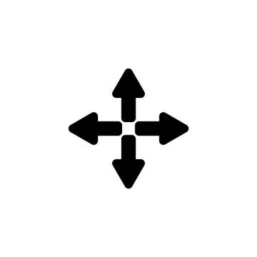 Web line icon. Arrows (left, right, up, down) Stock Illustration