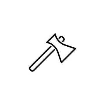Web line icon. Axe black on white background Stock Illustration