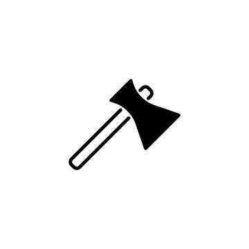 Web line icon. Axe black on white background Stock Illustration