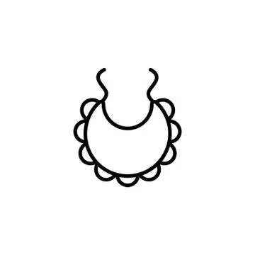 Web line icon. Bib black on white background Stock Illustration