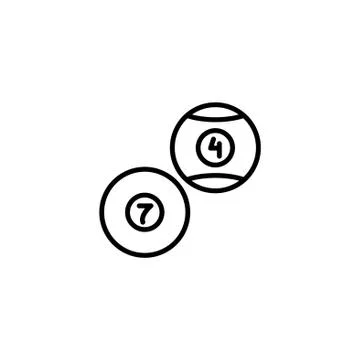 Web line icon. Billiards, balls for billiards Stock Illustration