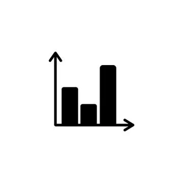 Web line icon. Business graph black on white background Stock Illustration