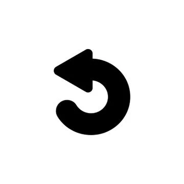 Web line icon. Circular arrow black on white background Stock Illustration