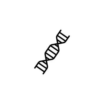 Web line icon. DNA molecule black on white background Stock Illustration