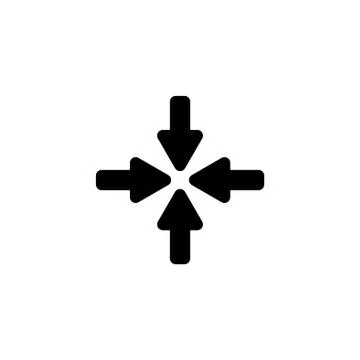 Web line icon. Four arrows black on white background Stock Illustration