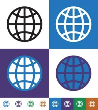 Web Line Icon. Globe Stock Illustration