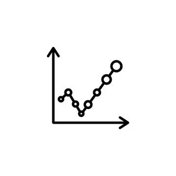 Web line icon. Graph black on white background Stock Illustration