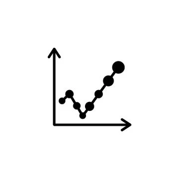Web line icon. Graph black on white background Stock Illustration