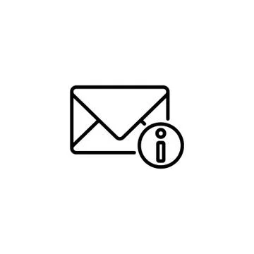 Web line icon. Information about the message, Information notices Stock Illustration