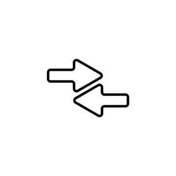 Web line icon. Left and right arrows Stock Illustration