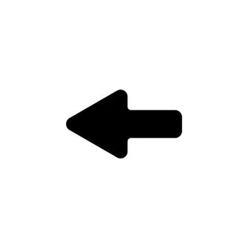 Web line icon. Left arrow black on white background Stock Illustration