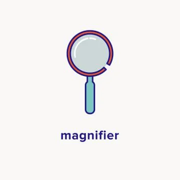 Web line icon. Magnifier Stock Illustration