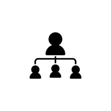 Web line icon. Management, group of people Illustrazione stock