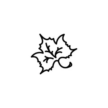 Web line icon. Maple leaf, tree leaf Stock Illustration