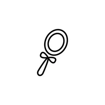 Web line icon. Mirror black on white background Stock Illustration
