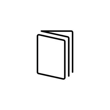 Web line icon. Open book black on white background Stock Illustration